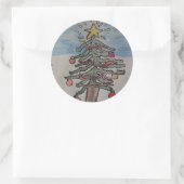 Sticker Rond Arbre de Noël (Sac)