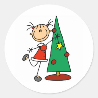 Sticker Rond Arbre de Noël
