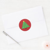 Sticker Rond Arbre de Noël (Enveloppe)