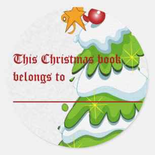 Sticker Rond Arbre de Noël
