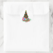 Sticker rond Arbre de Noël (Sac)