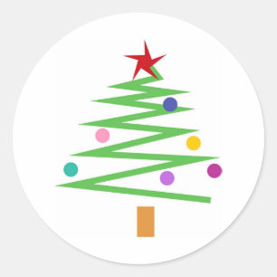 Sticker Rond Arbre de Noël