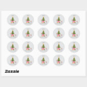 Sticker Rond Arbre de Noël (Feuille)