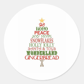 Sticker Rond Arbre de Noël
