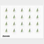 Sticker Rond Arbre de Noël avec texte Relax (Feuille)