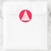 STICKER ROND ARBRE DE NOËL BLANC (Sac)