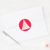 STICKER ROND ARBRE DE NOËL BLANC (Enveloppe)