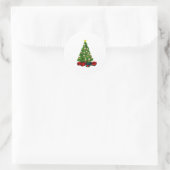 Sticker Rond Arbre de Noël de bière (Sac)