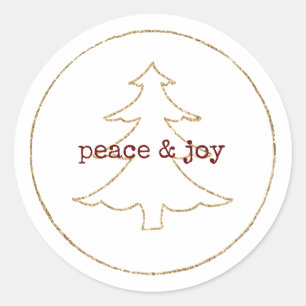 Sticker Rond Arbre de Noël de la Parties scintillant d'or