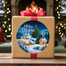 Arbre de Noël du Village du Père Noël Cadeau Perso