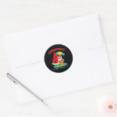 Sticker Rond Arbre de Noël en pastèque Noël d'été (Enveloppe)