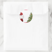 Sticker Rond Arbre De Noël Et Cadeaux Ajoutez Votre Modèle Text (Sac)