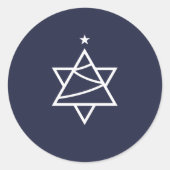 Sticker Rond Arbre de Noël étoile de David enveloppe scellé (Devant)