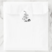 Sticker Rond Arbre de Noël gothique (Sac)