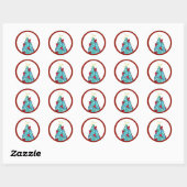 Sticker Rond Arbre de Noël KiniArt (Feuille)