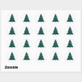 Sticker Rond Arbre de Noël Moody | Dark Midnight Turquoise Spla (Feuille)