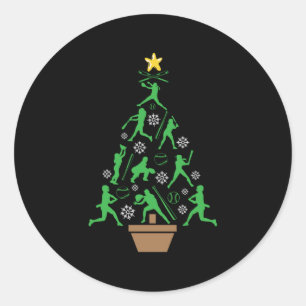 Sticker Rond Arbre de Noël pour filles de filles