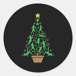 Sticker Rond Arbre de Noël pour hommes de football