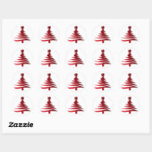 Sticker Rond Arbre de Noël Rouge (Feuille)