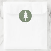 Sticker Rond Arbre de Noël rustique (Sac)