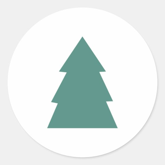 Sticker Rond Arbre de Noël simple (Devant)
