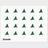 Sticker Rond Arbre de Noël vert (Feuille)