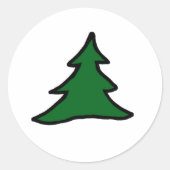 Sticker Rond Arbre de Noël vert (Devant)