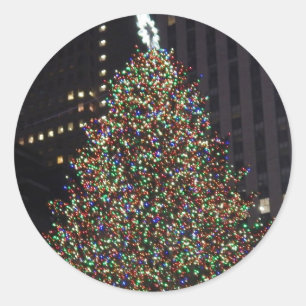 Sticker Rond Arbre de Rockefeller