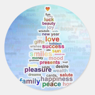 Sticker Rond Arbre de souhaits