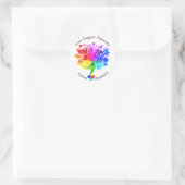 Sticker Rond Arbre de spectre autistique (Sac)