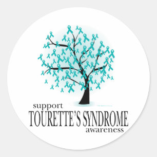 Sticker Rond Arbre de syndrome de la Tourette