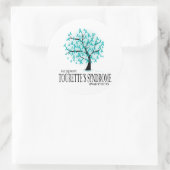 Sticker Rond Arbre de syndrome de Tourette (Sac)