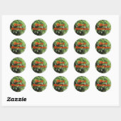 Sticker Rond Arbre de vacances (Feuille)