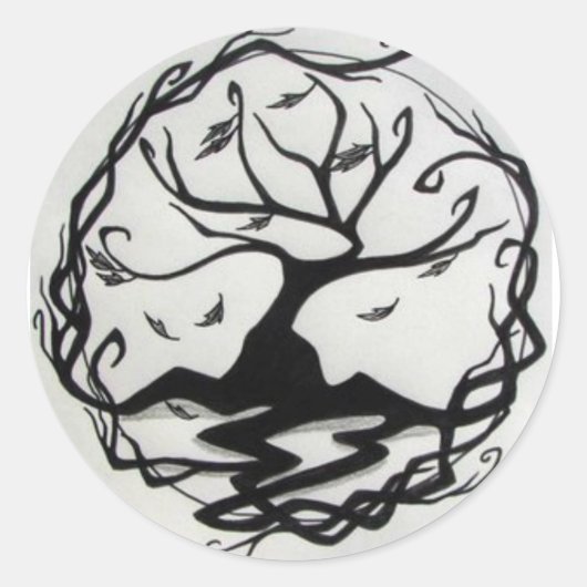 Sticker Rond Arbre de vie (Devant)