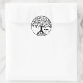 Sticker Rond Arbre de vie avec CHAI (Sac)