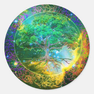 Sticker Rond Arbre de vie bien-être