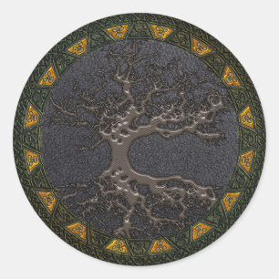 Sticker Rond Arbre de vie celtique