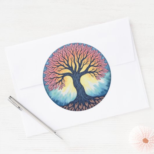 Sticker Rond ARBRE DE VIE Patch (Enveloppe)