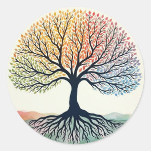 Sticker Rond ARBRE DE VIE Patch