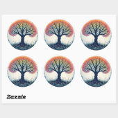 Sticker Rond ARBRE DE VIE Patch (Feuille)