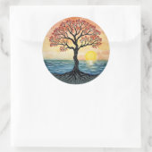 Sticker Rond ARBRE DE VIE Patch (Sac)