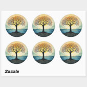 Sticker Rond ARBRE DE VIE Patch (Feuille)