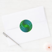 Sticker Rond Arbre de Vie Spirale Fractale (Enveloppe)