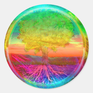 Sticker Rond Arbre des miracles de la vie