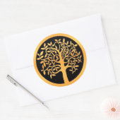 Sticker Rond Arbre dorée (Enveloppe)