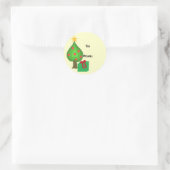 Sticker Rond Arbre Fantaisiste Avec Étoile (Sac)
