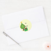 Sticker Rond Arbre Fantaisiste Avec Étoile (Enveloppe)