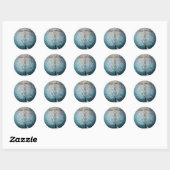 Sticker Rond Arbre givré le soir (Feuille)
