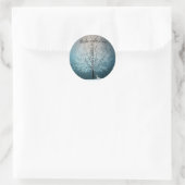 Sticker Rond Arbre givré le soir (Sac)