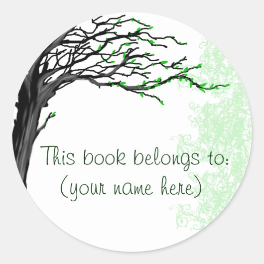 Sticker Rond Arbre, heure du printemps (Devant)